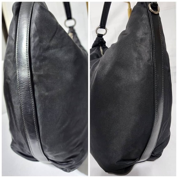 Authentic PRADA Tessuto Nylon Saffiano Sacca Shoulder Bag Black - Picture 8 of 16
